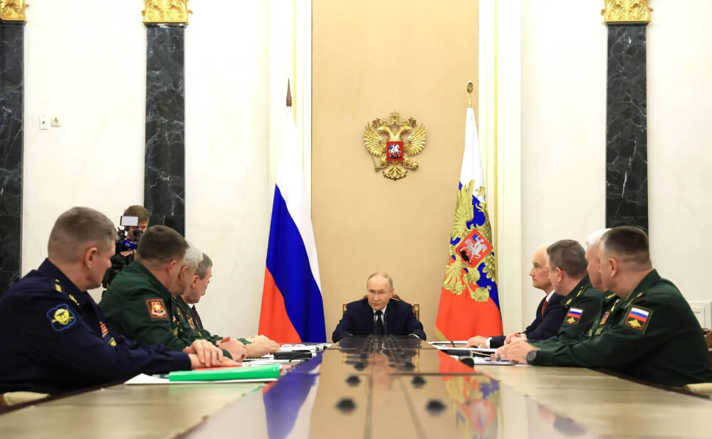 Putin with Army Commanders